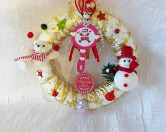 My first Christmas girl pink/Red/White/Gold Crown