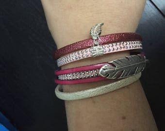 Multi strand women Cuff Bracelet