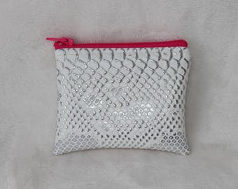 Wallet Navy faux reptile