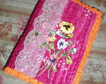 needle book made hand embroidered
