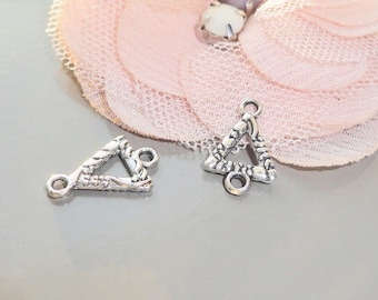 4 x connectors, link, support triangle stud earring, 16 x 10