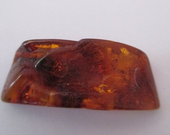 Baltic amber rectangular stone