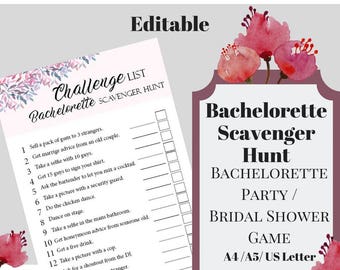 Bachelorette scavenger hunt | Etsy