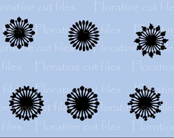 Paper Flower Centre SVG Clipart DIY Instant Download Commercial Use Digital Paper Printable Quilling Cricut Cutting File