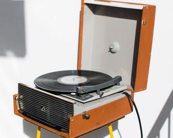 Vintage 1960’s HMV C7-8E “Monaco” Portable Record Player - Gramophone Turntable