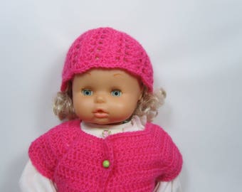 Pink crochet Beanie doll 40cm to order to customize