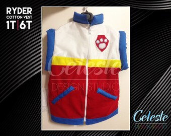 PAW PATROL VEST, Ryder Inspired Vest, Paw Patrol Inspired Vest, Made to order