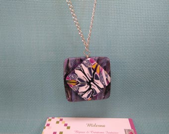 §82§ pendant in polymer clay for this silver necklace