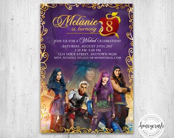 Descendants Birthday Invitation - Printable Digital File