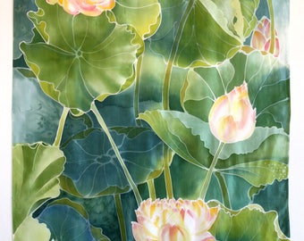 lotus silk scarf lotus silk scarf