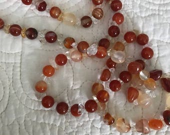Citrine and Carnelian Womb Beads