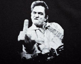 RARE Vintage 80s 90s Johnny Cash T-shirt Rock Country Tour Concert Single Stitch USA Rockabilly