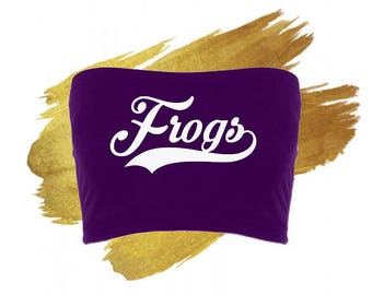 TCU Horned Frogs Purple Spandex Bandeau/Tube Top - College Tailgate Apparel