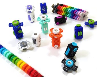 FLIPPIT Fidget Cube/Spinner/Fidget Toy/Adult ADHD/Focus Toy/Special Needs/Desk Fidget/Stim Toy/Stress Ball/Anxiety Relief/Sensory/ADHD