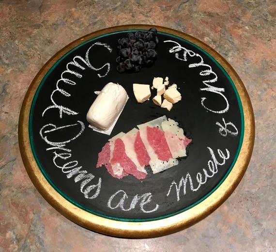 Rotating Serving Charcuterie Chalkboard