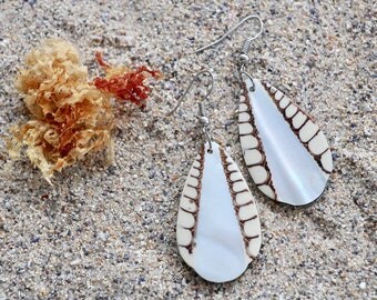 Turid Shell Earring Sterling Silver Shell Earrings Shell