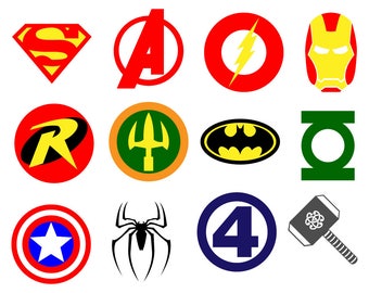 Superheroes logos | Etsy