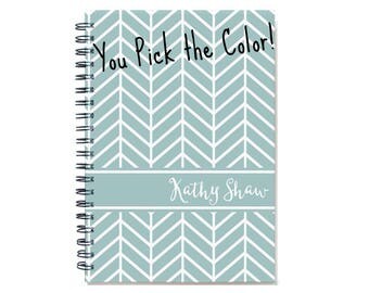 2017 2 Year Weekly Planner, 2017 2018 2019 Personalized 24 Month Calendar Book, Chevrons, Choose your color, SKU: 2yr w chev sc