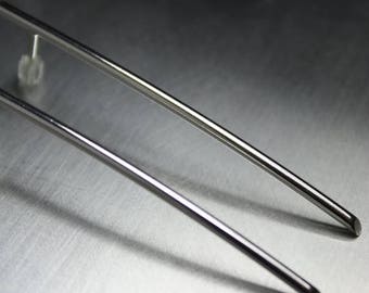 ON SALE TODAY Long Silver Dangle Earrings, Minimalist Jewely