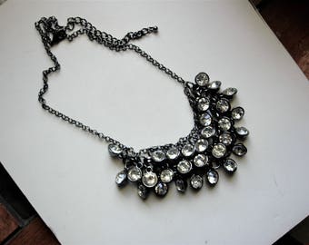 Vintage Rhinestone Bib Necklace
