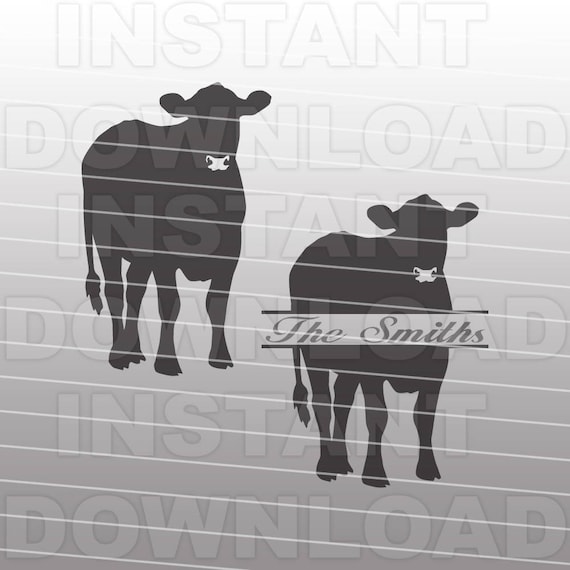 Download Cow SVG FileCow Monogram SVG File-Vector Clip Art for
