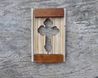 Serbian Orthodox Cross. Wood Wall Cross, White Cross, Distressed Cross, Boho Cross, Reclaimed Wood Cross, Christian Decor Bohemian Wall Art