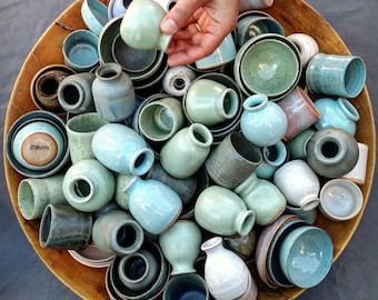 3 handmade miniature pots. *GRAB BAG* artist's choice - 3 for 20 dollars - please read Item Details