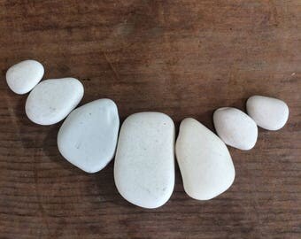 BEACH CHINA...7 beach treasures seaham UK white pottery, white mosaic supplies
