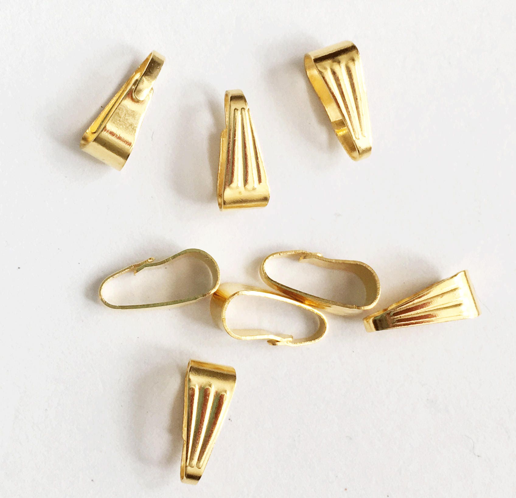 50 pcs of gold plated snap bail 9x4mm gold snap bail Gold