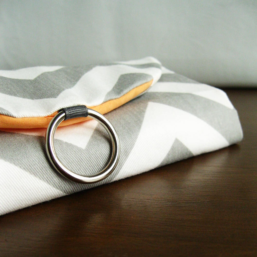 Travel Jewelry Case. Traveler Gifts. Grey Chevron Jewelry