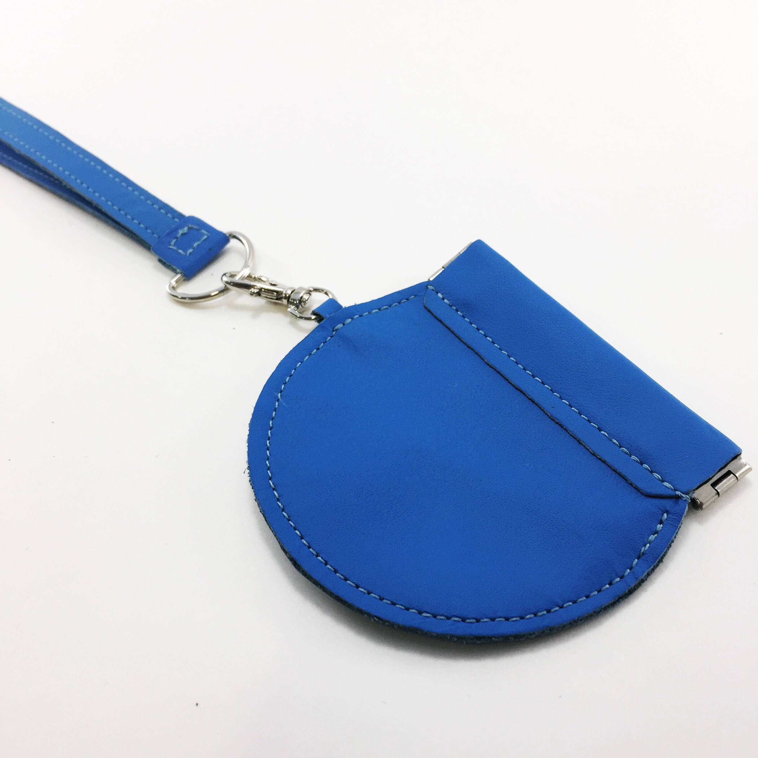 leather squeeze change purse