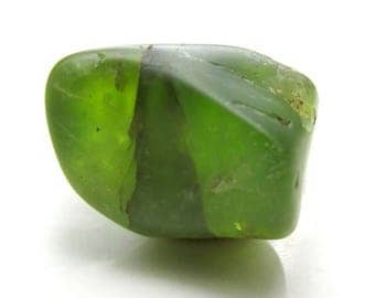 49ct Tumbled Peridot Rough Gemstone Crystal Raw Natural Pakistan August Birthstone Jewelry Design - Lapidary