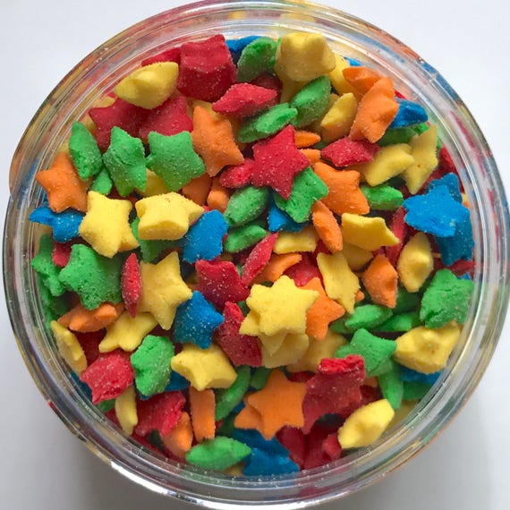 RAINBOW STARS Sprinkles 1/4 Colorful Tiny Stars