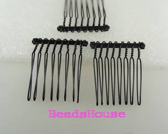 20%off HC-01-00BK 50pcs Hair Comb w/ 8pin. NICKEL FREE