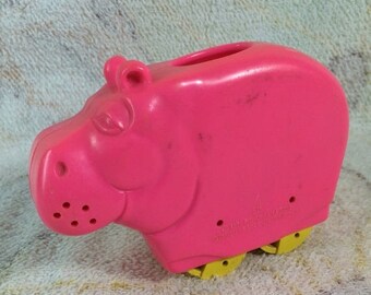 SUMMER SALE 1977 Fisher Price Henry Hippo Rare Mail Order Pencil Holder Quaker