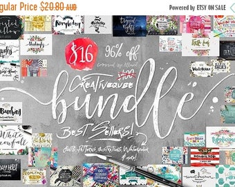 80% OFF Sale 96 Percent Off Sale, Bundle of Fonts and Graphics, modern calligraphy fonts, wedding fonts, Brush fonts, script fonts, Watercol