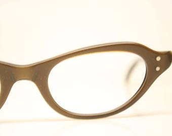 Unused Brown Vintage Cat eye glasses cat eye frames NOS