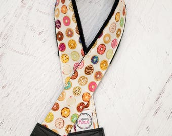 DSLR Camera Strap - Nikon Camera Straps - Padded Camera Strap - Camera Neck Strap - Canon Strap - Camera Gifts - Donuts - READY to SHIP