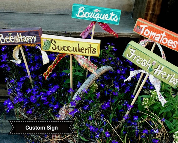 CUSTOM stake signminiature garden labelgarden decorsmall