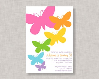Butterfly Invitation, Butterfly Birthday Invitation, Butterfly Party