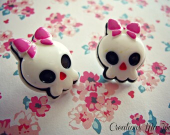Boucles d'oreilles ''Bubble skulls''