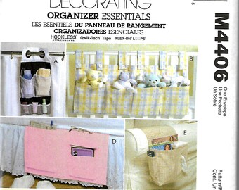 McCall's 4406 Organizer Essentials Sewing Pattern, Garden Organizer, Pocket Caddy, Chair And Bed Caddy