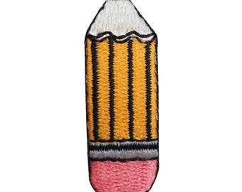 ID 0970B School Pencil Patch Writing Utensil Lead Embroidered Iron On Applique