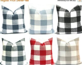 15% Off Sale Buffalo Check Pillow, Decorative Pillow, Plaid Pillow, Gray Pillow ,black buffalo check, Red pillow, Throw Pillows, pillows, t