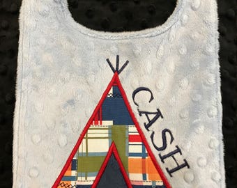 Navy Barn Bib