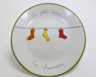 Child "socks" porcelain plate