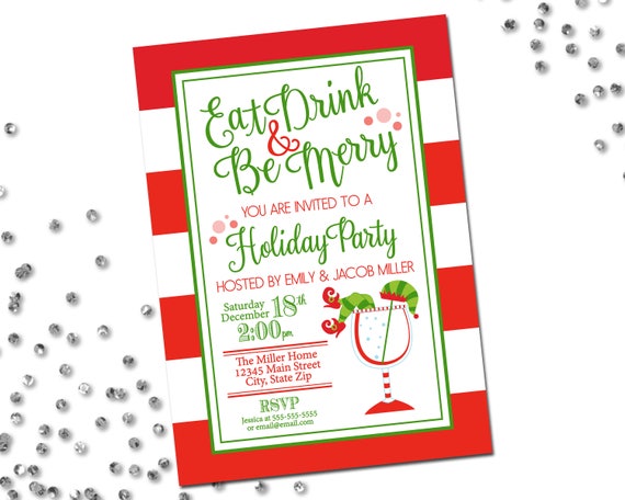 christmas cocktail party invites