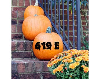 Spooky Vinyl Home Address // Pumpkin Vinyl // Halloween Vinyl // Vinyl Decals // Vinyl House Numbers // Halloween Decor // Custom Decal //