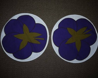 2 Small Table cloths - Laurids Lönborg - Denmark - 60s - Retro - Fabric - Craft -