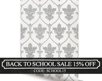 Leaves Beige Peel & Stick Fabric Wallpaper Repositionable